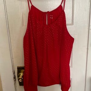 Lane Bryant Mixed Material Camisole Blouse 26/28